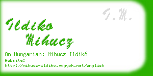 ildiko mihucz business card