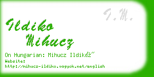 ildiko mihucz business card